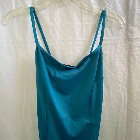 Lady's Teal Leotard Size: Tall-12 - Picture 3 of 7